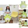 Entzückender grüner Nylon-Frosch-Rucksack für Kinder Jungen und Mädchen Atmungsaktive Träger
