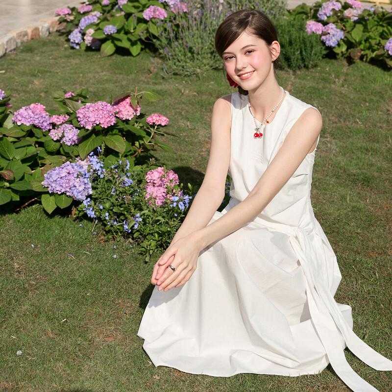San Cai 2026 Spring A-Line Sleeveless Dress