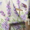 Watercolor Lavender Flower Butterfly Sheer Curtains For Living Room Bedroom Home Decor Kitchen Tulle For Windows Voile Drapes