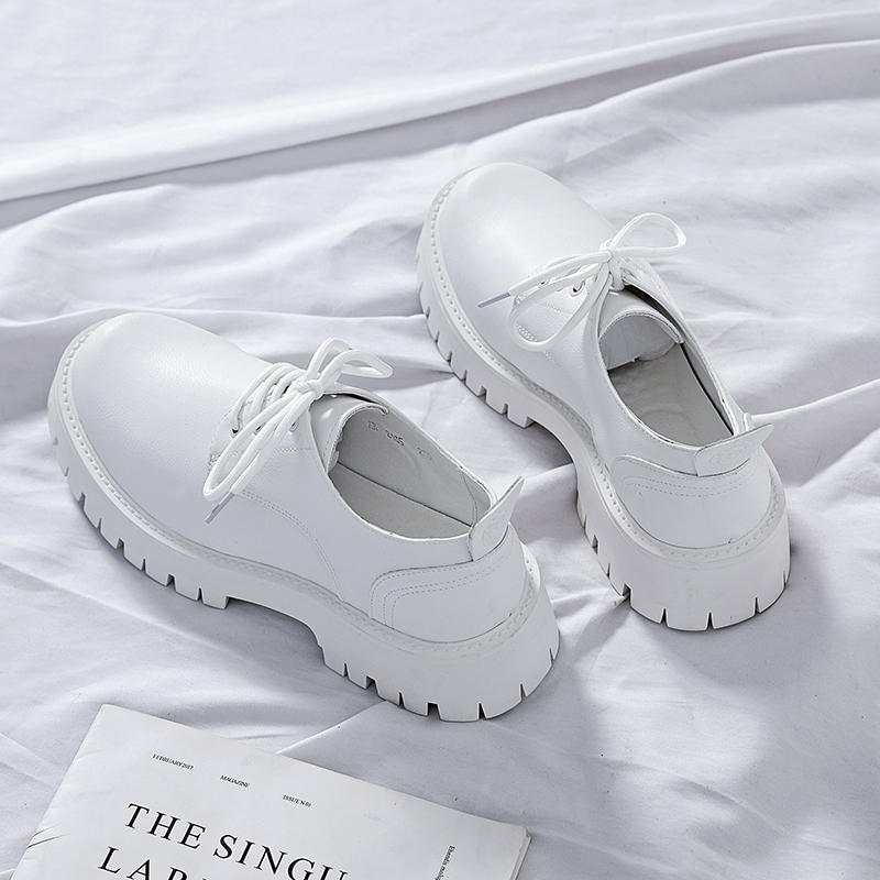Italian Luxury Leather Shoes Thick Sole Comfortable Oxford Shoes Round Head Lace-up Smooth Shoes Formal Shoes Wedding Casual
