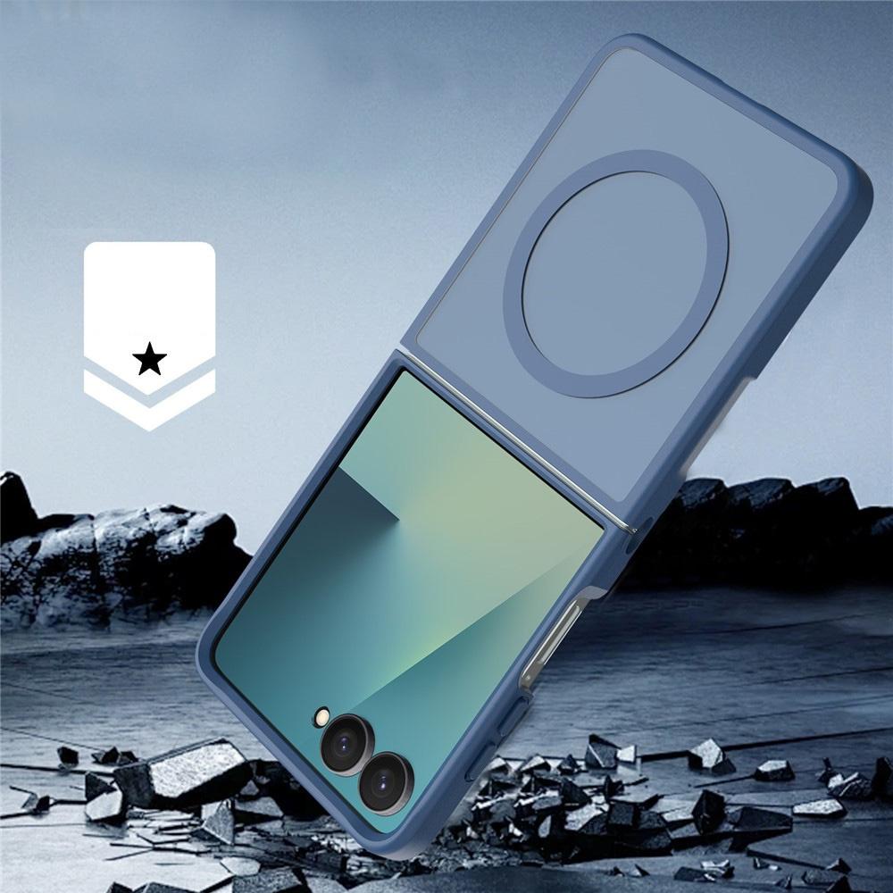 Smoke Case for Samsung Galaxy Z Flip 8, Skin Touch, for MagSafe, Blue