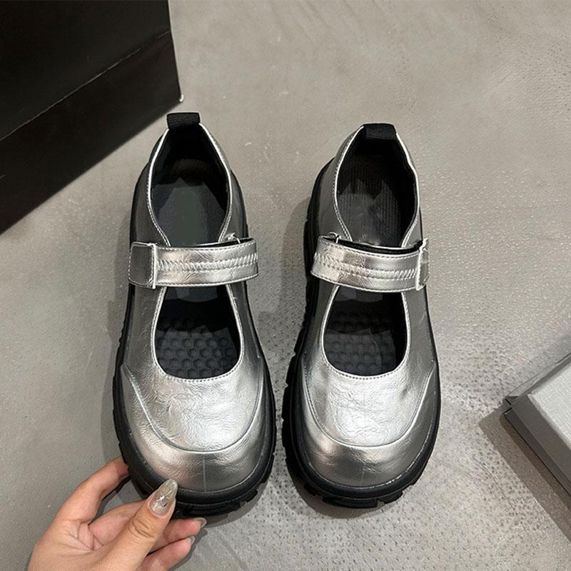 Fashion Fashion Retro Black Thick Bottom Mary Jane Shoes Spring Autumn Chunky High Heeled Sneakers for Women Shallow Mouth Single Shoes