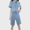 2024 Women's High-Waist Wide-Leg Denim Shorts – Slim, Loose, 5-Point Fit