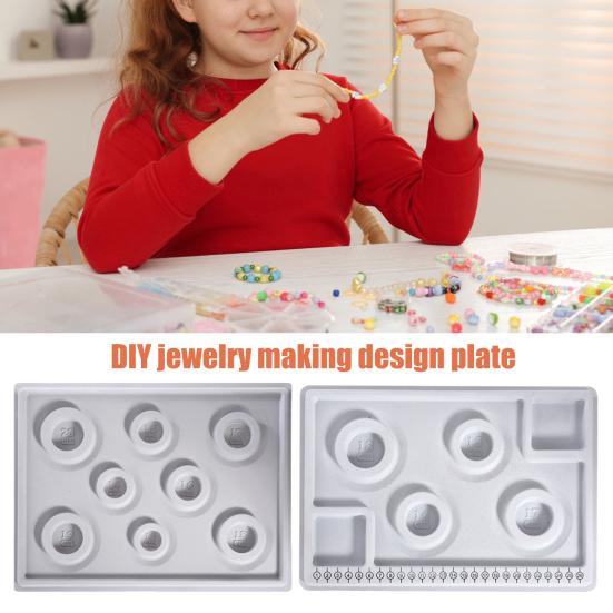Bead Design Board DIY Jewelry Making Tray Flocked Bead Organizer