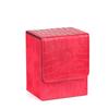 Fashion PU Leather Card Deck Box Holds 80 Cards Collection Window Collection Box Flannel Game Card Organizer Children