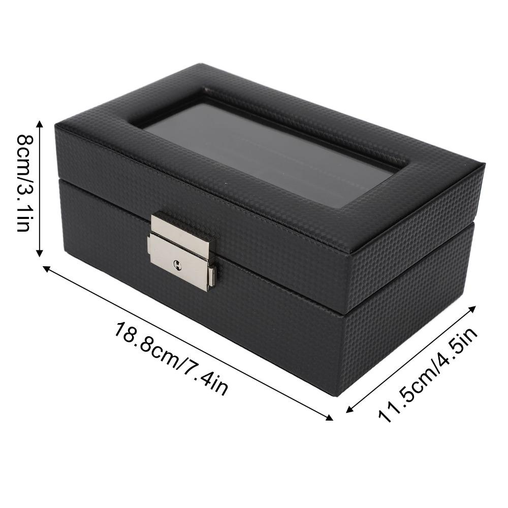 Black Watch Box Carbon Fiber Watch Display Elegant Watch Organizer  Jewelry Display