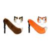 Faux Fur Cats Ears Headband & Tail Costume Kit Hairpin for Halloween Party Un