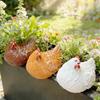 Charm Resins Garden Rooster Statue Outdoor Decoration Farmhouses Styles Rooster Sculpture For Yard Patios And Lawn
