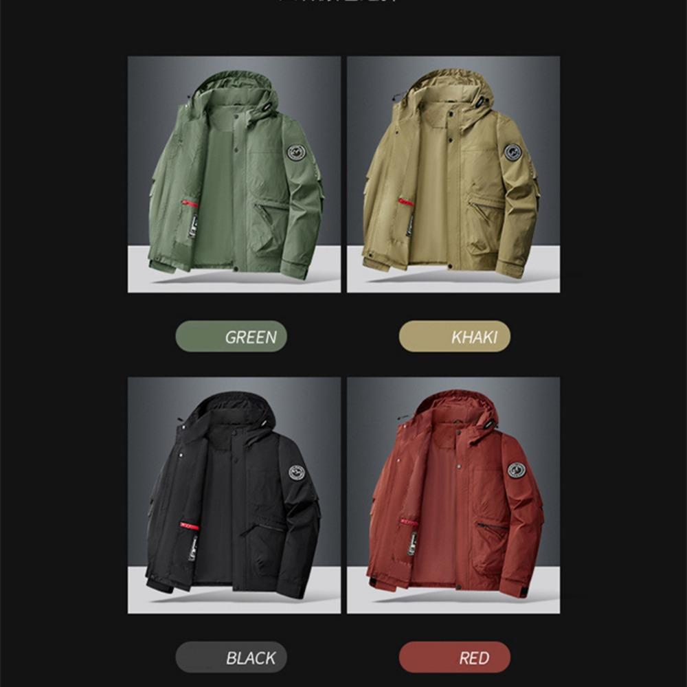 Winter Multiple Pockets Man Coats Loose Leisure Solid Windproof Tops New Man Coat Autumn Coats Man