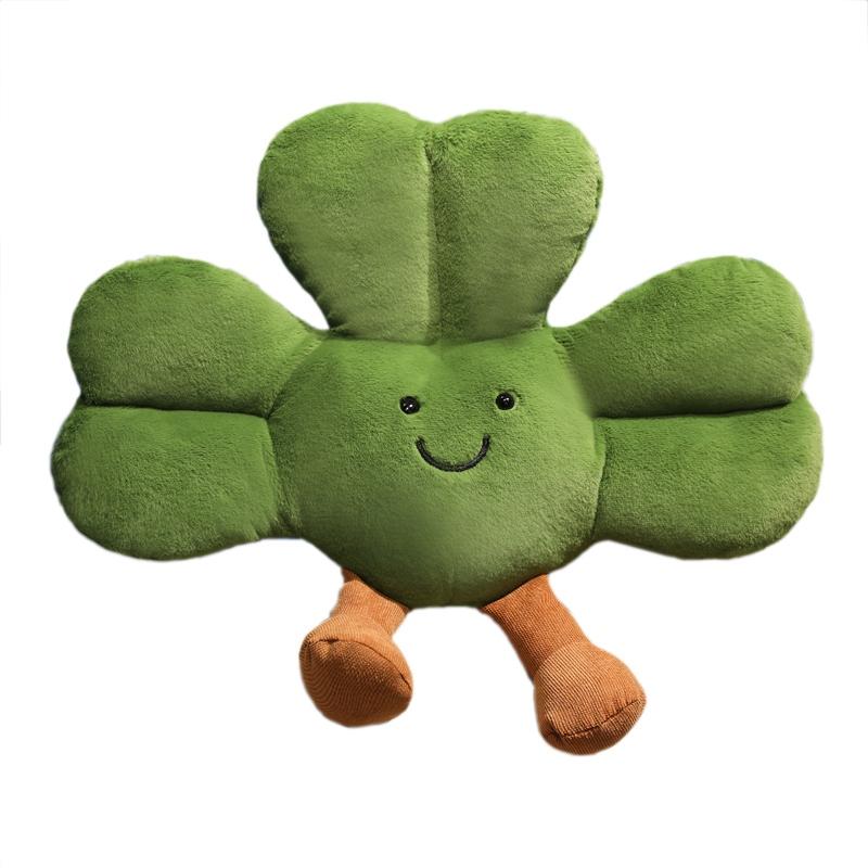 New Simulated Clover Doll Stuffed Plush Toy Cartoon Anime Plants Cute Pillow Children'S Birthday Gift Fun Doll