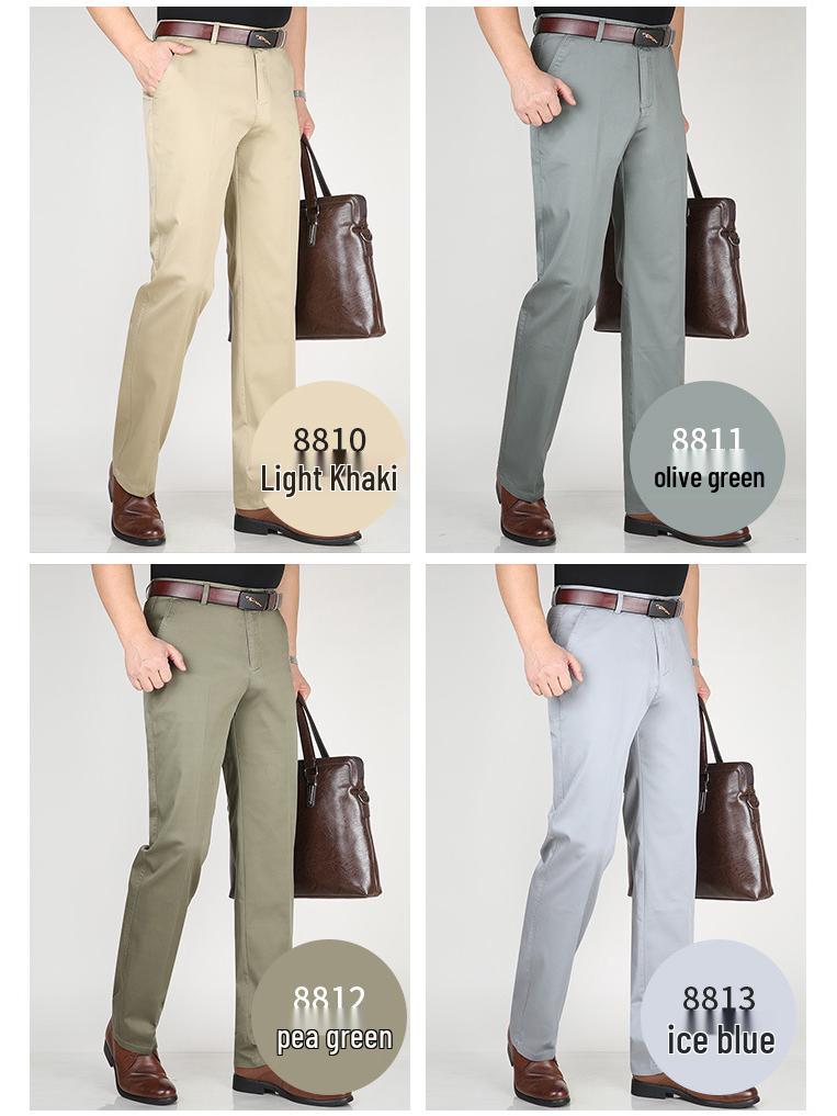 Perky Kangaroo 2023 Herren Eisseide Baumwolle Stretch Freizeit Hose für Mittelalte und Ältere