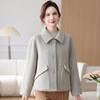 Mom's Elegant Lapel Wool Coat: 2026 Autumn/Winter Short Style for Middle-Aged Women