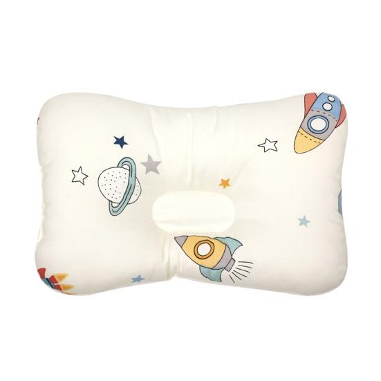 Weiche Babykissen Atmungsaktives Säuglingskissen Cartoon-Druck Baby-Schlafkopfstütze Baby-Stillkissen für besseren Schlaf