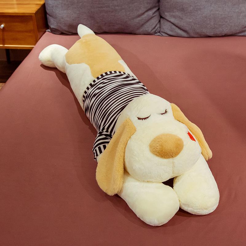 Non-Toxic Lovely Dog Plush Pillow Toy Stuffed Animal Doll Cartoon Lying Prone Puppy Soft Pillow Kid Baby Hug Doll Children Birthday Gift