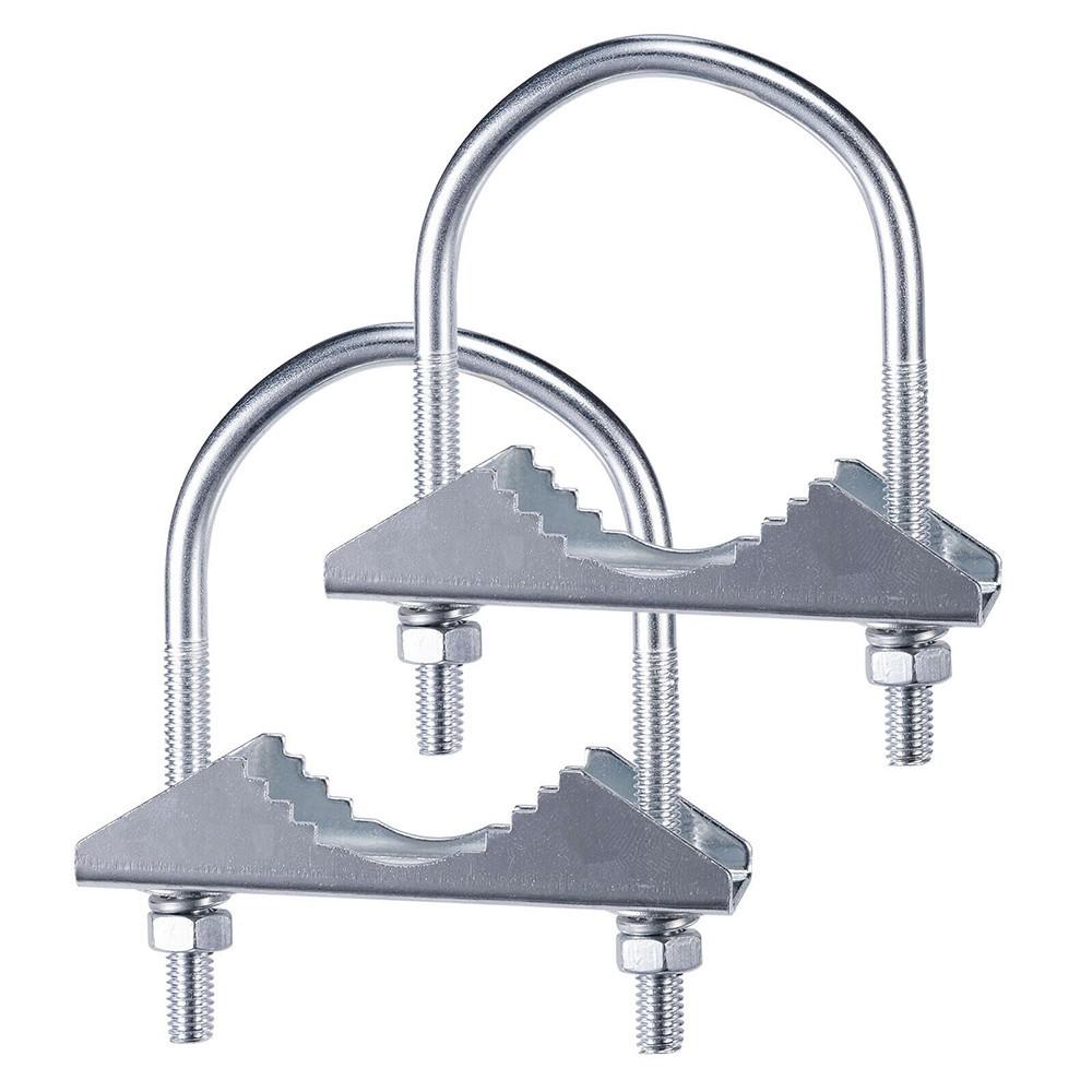 

2 шт. U-образный болт зажим для мачты кронштейн для крепления на трубу для CB Ham TV для антенны Yagi Wifi 2Pcs