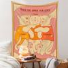 Vintage Bohemian Cat Wall Tapestry for Bedroom  Dorm Bedside Decor Hanging Artistic Cat Theme Home Decor