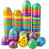 12pcs Random Color Easter Eggs Removable Filled Gifts Dinosaur Eggshells School Carnival Party Classroom Egg Twister Prizes