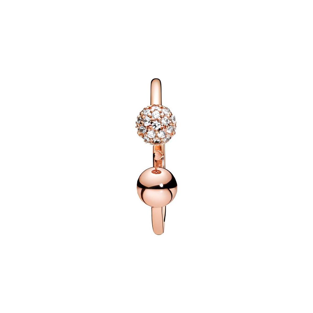 Pandora Roségold Besetzte Perlen Offener Ring Damenringe 188316CZ