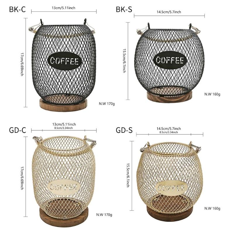 Stabiler Kaffee-Organizer-Korb in eleganten Designs mit öffnendem, tragbarem Zubehör für den Heim- oder Bürogebrauch
