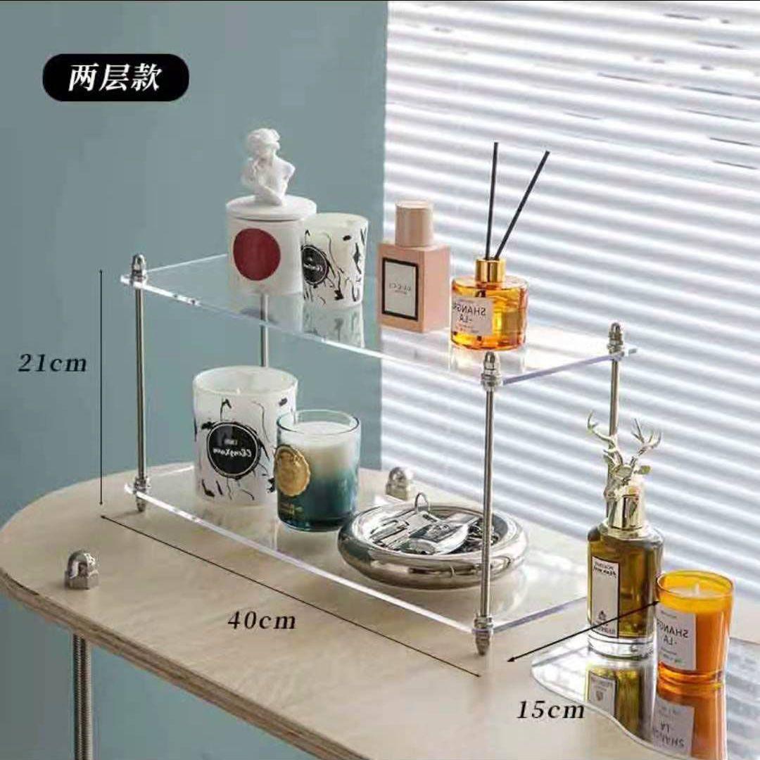 

Desktop Layered Storage Rack Acrylic Display Racks Perfume Aromatherapy Fragrance Storage Box Multifunctional Organizer Rack
