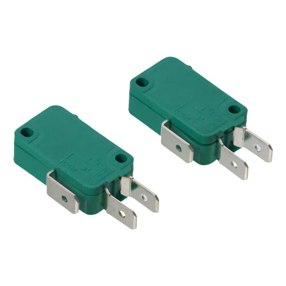 2pcs Green Micro Switch KW3-OZ Limit Switch Push Button Action Micro Limit Switches  PCB Terminals