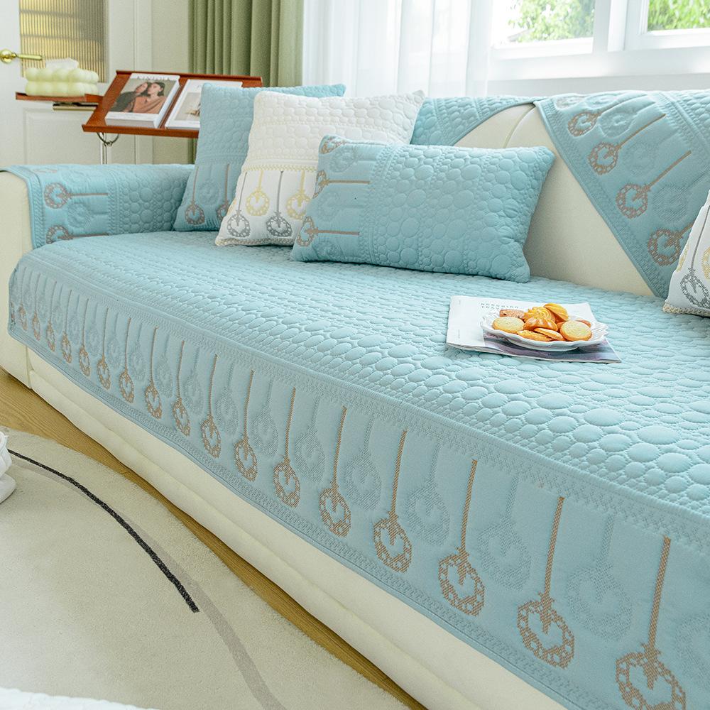 Four Seasons Sofa Cushion Embroidered Non-Slip Simple Modern Nordic Fabric Craft General Cushion Sofa Cover Cover Cloth