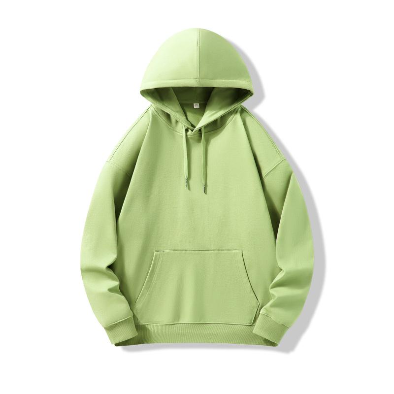 Heavyweight Drop Shoulder Pure Cotton Hooded Sweatshirt with Custom Logo and Printing