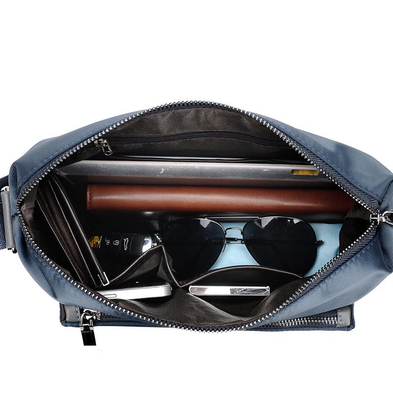 Korean Style Men's Large Capacity Crossbody Shoulder Backpack - Oxford Cloth Canvas Nylon