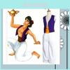 Atemberaubendes Aladdin-Cosplay-Kostüm: Zauberlampe, Prinz Aladdin, mit lila Weste und Hut