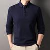 Yalu Men's Pure Cotton Long Sleeve Polo Shirt