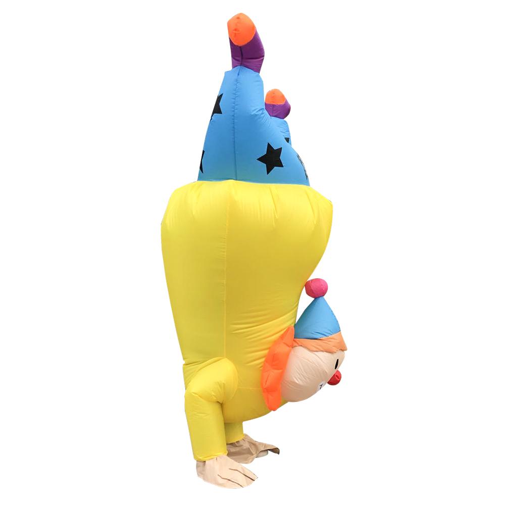 Handstand Clown Inflatable Costume Adult Funny Blowup Outfit Cosplay Party Dress