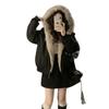 Winter New Two-sided Hooded Cute Short Splicing Casual Fashion Trend Loose Cotton Coat Women
