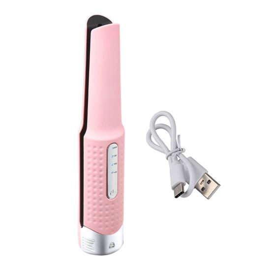 Portable Cordless Hair Straightener 4 Temperature Modes Adjustable Fast Heating 2-In-1 Dual Purpose Curling Wand Flat Iron Electric Hair Styling Tools