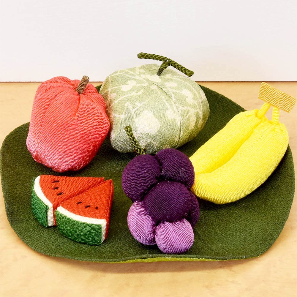 Bon Festival Lantern, First Bon Festival, Chirimen Craft, Ryukodo, Large Offering, Fruit Set with Lotus, Compact, Mini, Cute, Jinya