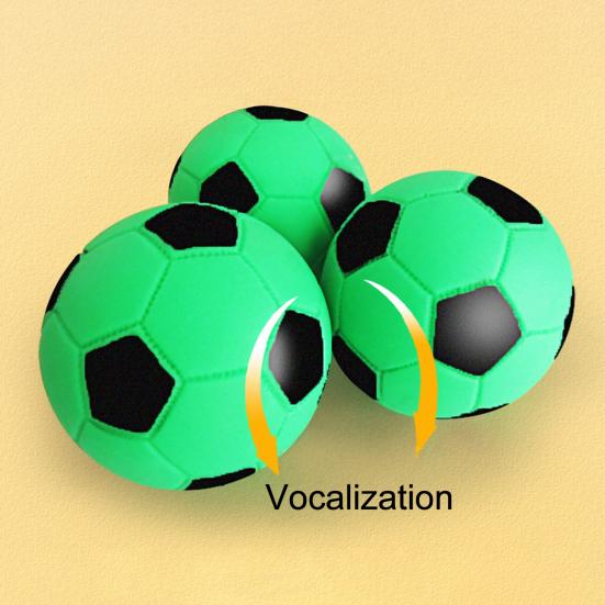 Green Football Dog Chew Toy Bite Resistant Soccer Squeaky Ball Pet Interactive Toy Small Medium Large Dogs Teething Cleaning Toy