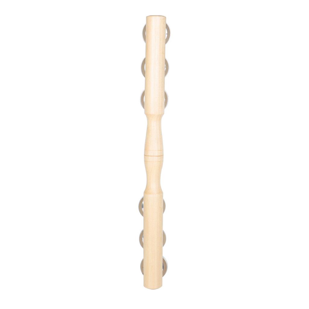 Lightweight Straight Tambourine Hand Bells Shaker Rattle Single Row Handheld Tambourine Chime Musical Instrument Toy