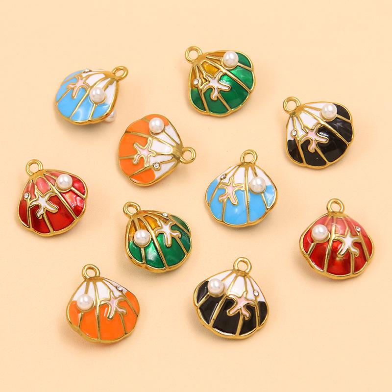 17x18mm Stainless Steel Shell Pendant Charm for DIY Jewelry