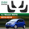4PCS Car Mud Flaps Splash Guards Mudguards Car Mud Flaps Compatible with Nissan NOTE 2014-