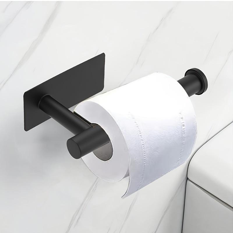 Heavy Duty Stainless Steel Toilet Paper Holder, Self-Adhesive No-Drill Wall Mount, Brushed Finish Bathroom Tissue Roll Dispenser