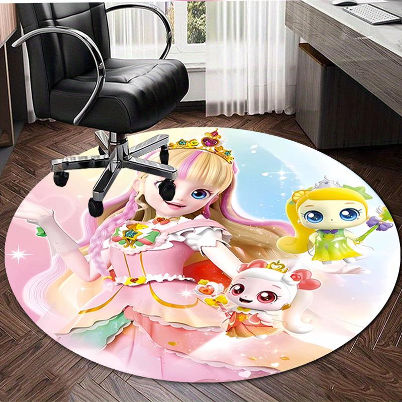 1pc Catch Teenieping Magic Sweethear (7) Design Printed Area Round Carpet for Bedroom Living Room Home Decor Rugs Mat Non Slip Mat Rug for Bedside