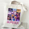 Spot KPOP Demon Hunter Group Cartoon Print Canvas Bag Women's Daily Handbag Shopping Bag