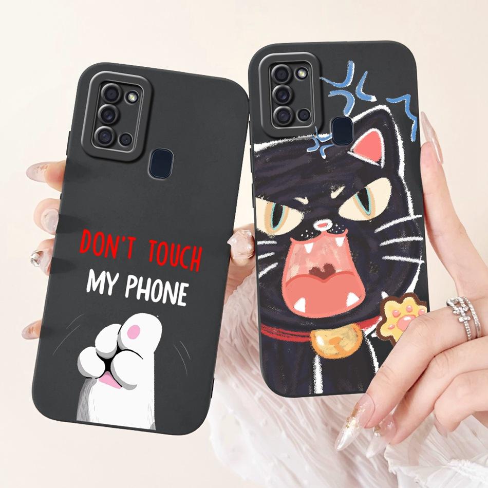 For Samsung Galaxy A21s Cute Panda Rabbit Cartoon Soft Silicone Case For Samsung A21S SM-A217F Camera Protective Phone Cases