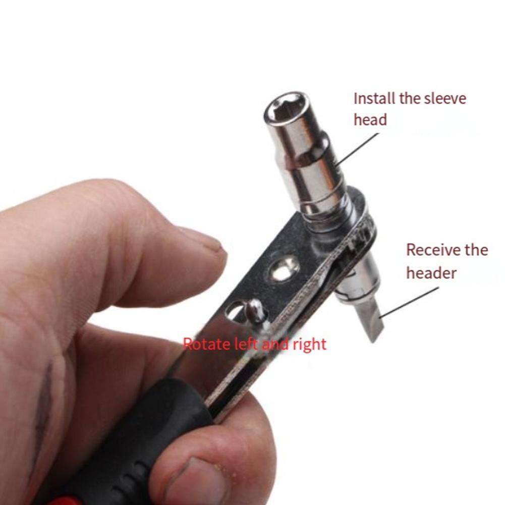 90 Degree Angle Ratchet Wrench Screwdriver Set With 10 Magnetic Bits For  Furniture Bike Repairs Hand Tool