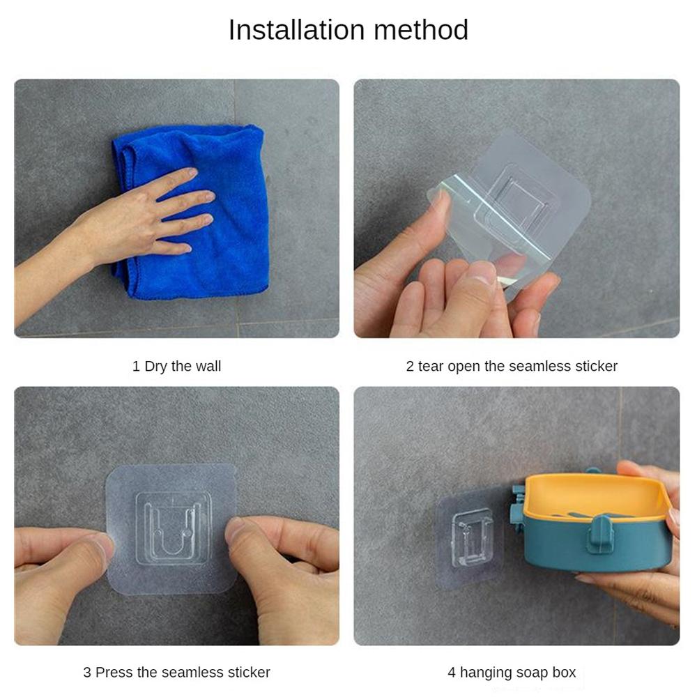 Multifunktionale Seifenbox mit Haken Kreativer Hängender Aufbewahrungshalter Nicht perforiert Abtropfkorb Gestell Toilette Heimorganisation