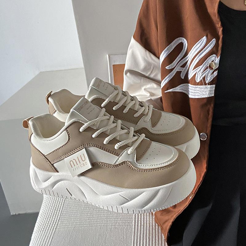 Spring Little White Shoes New Is Female Students Height Increase Sports Board Shoes Tide Casual Shoes Street Shot D