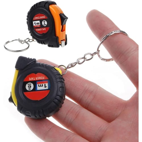 PULABO Retractable Tape Measure Keychain Mini Tape Measuring Tool, Random Color, Practical