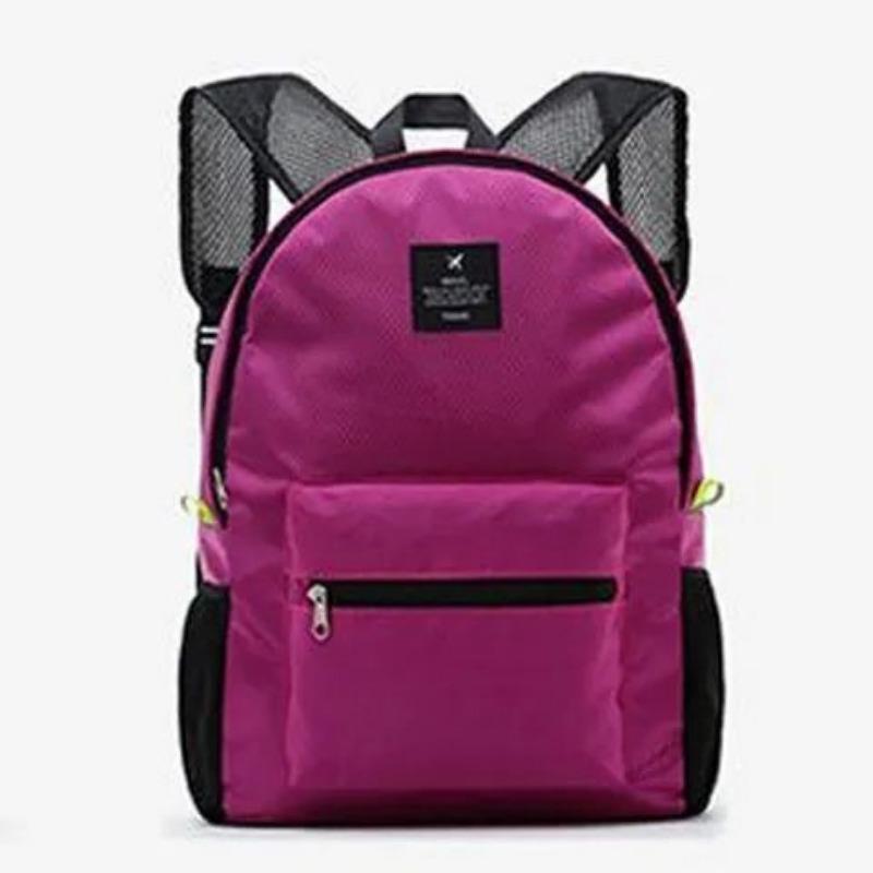 New Nylon Backpack Women Large Capacity School Bag Solid Color Girls Travel Bags Students