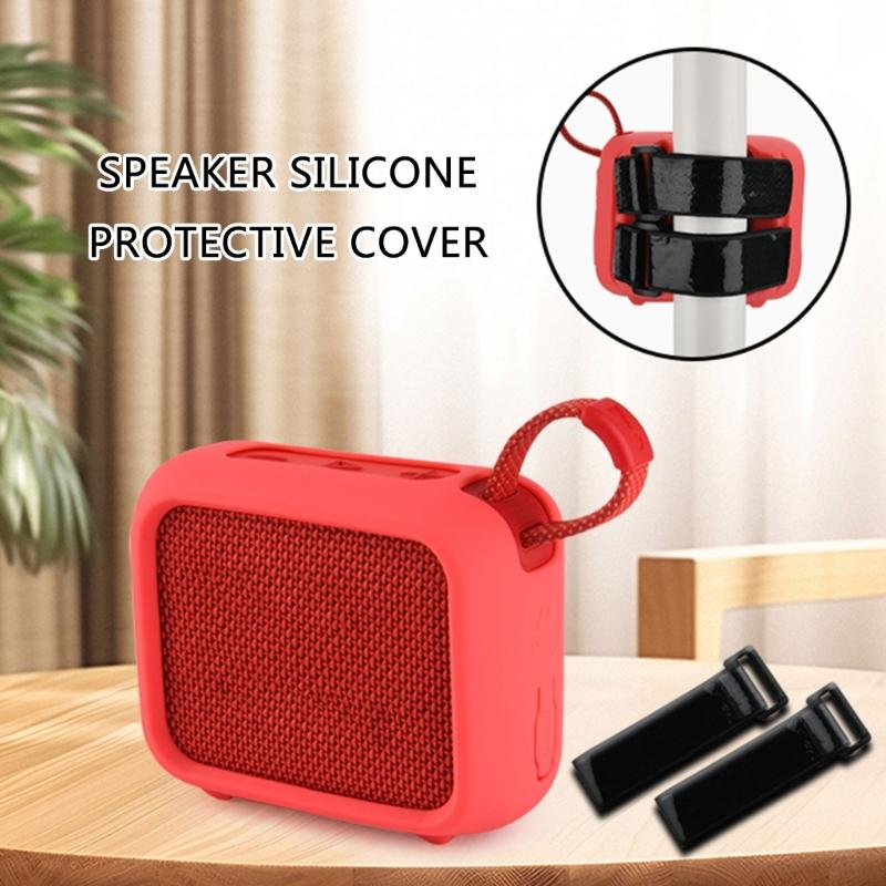 Shockproof Silicone Cover for GO 4 Portable Bluetooth-compatible Speaker, Dustproof Protections with Carrying Hook