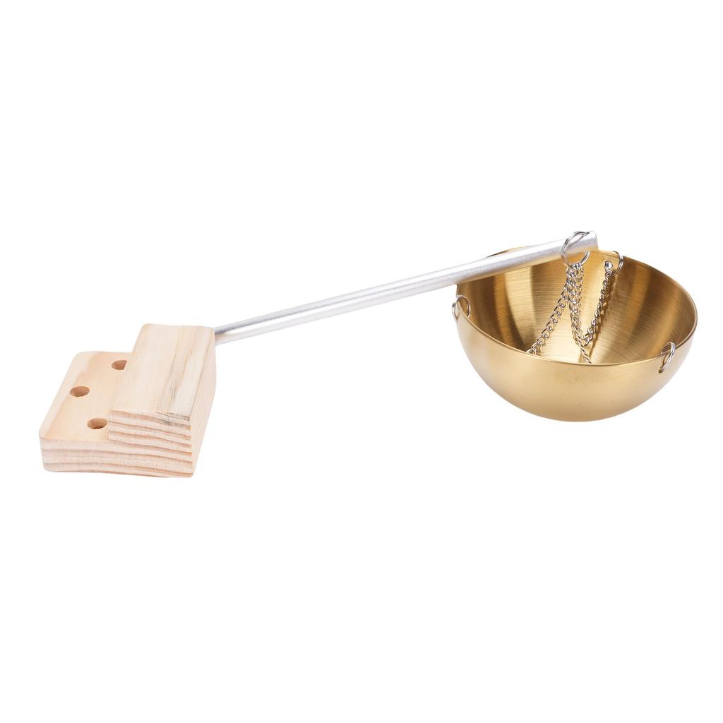 Essential Oil Bowl Golden Stainless Steel 12CM Round Fragrance Diffuser Cup Holder for for Sauna and Spa
