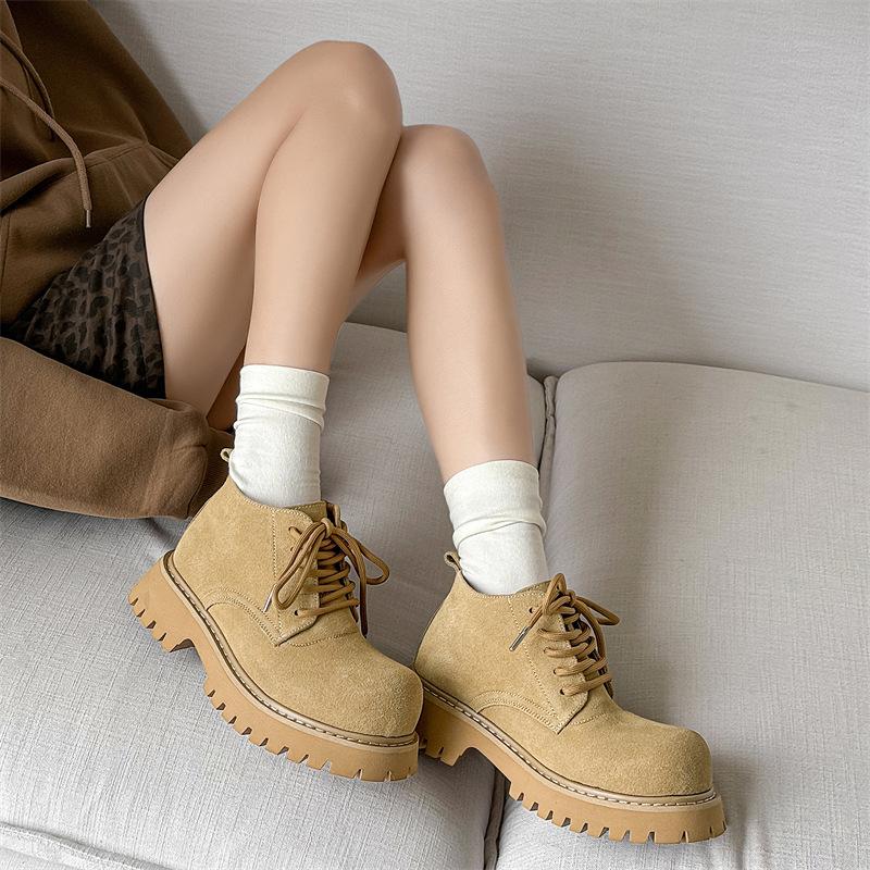 

Туфли дерби Низкие ботинки Мартин Винтажная рабочая мода Большая голова Ботинки ревень Флис Мужские ботинки 4626-4727-K 36 жёлтый